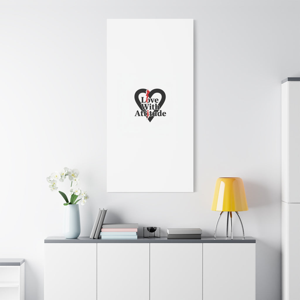 Chain Lightning Heart Canvas | punk heart, minimalist love icon