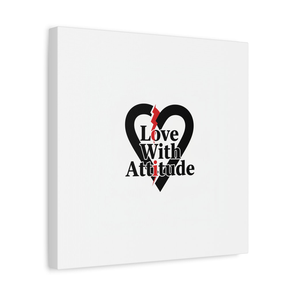 Chain Lightning Heart Canvas | punk heart, minimalist love icon