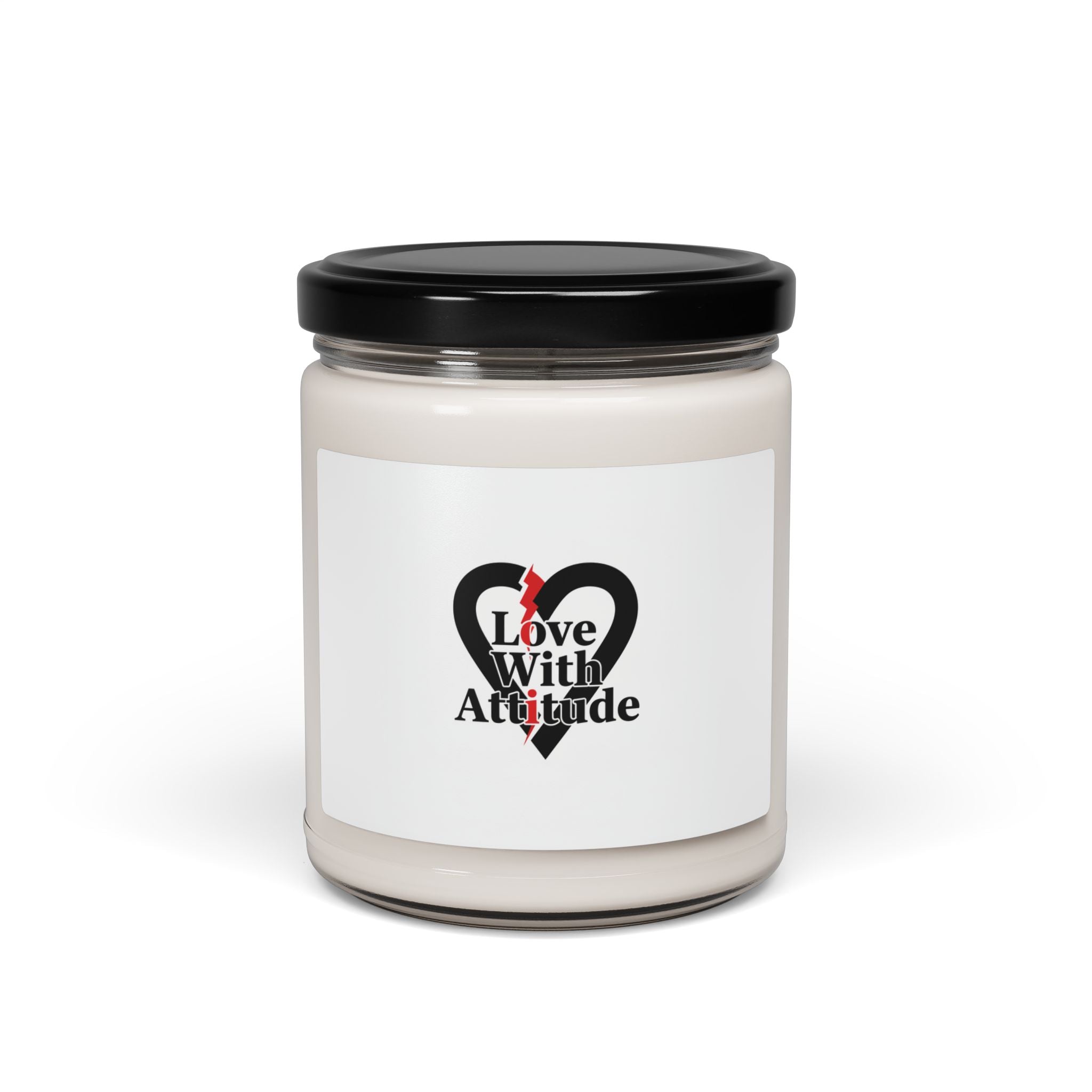 Punk Heart Graphic Candle, Soy Jar | Minimalist Chain Heart, Modern Love Icon