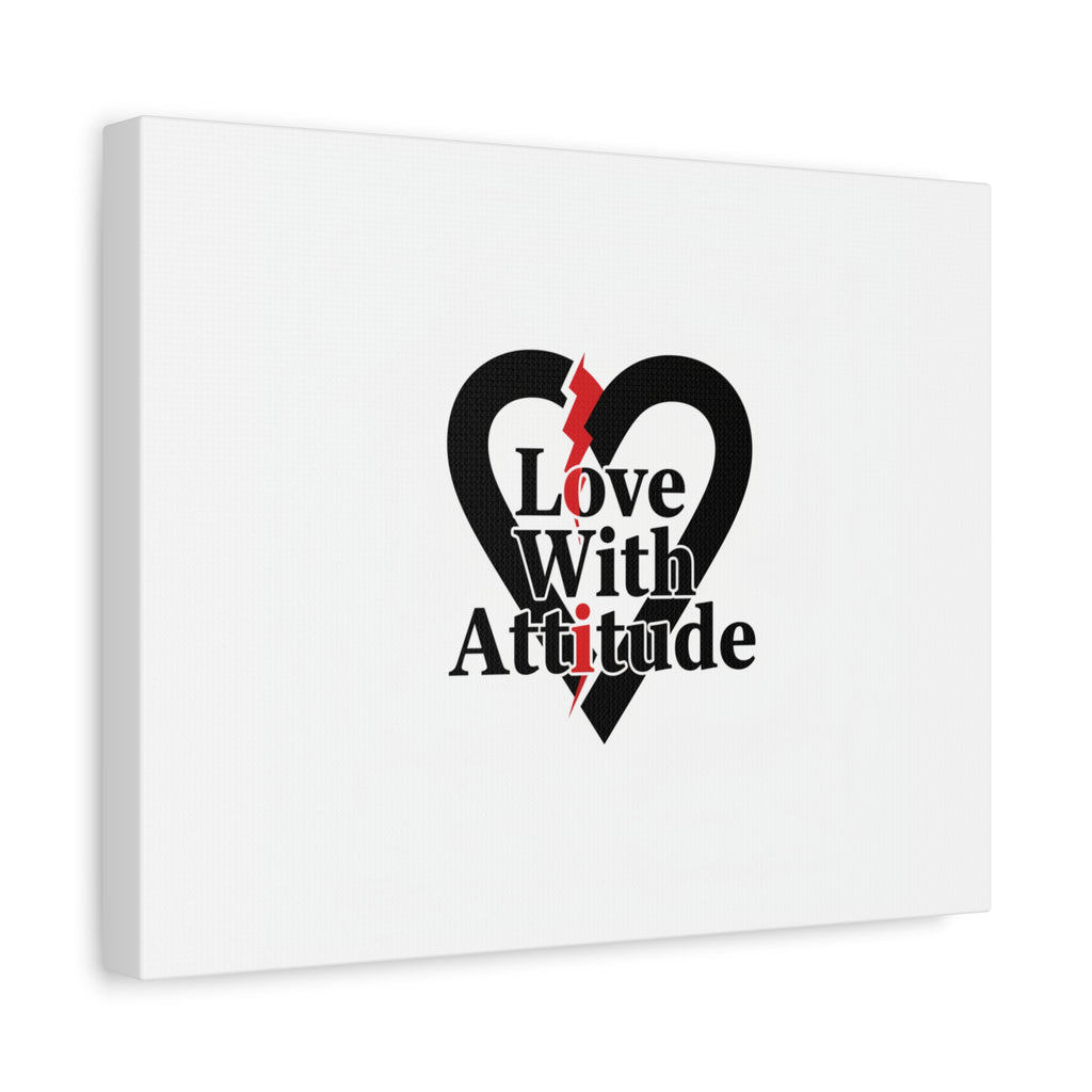 Chain Lightning Heart Canvas | punk heart, minimalist love icon