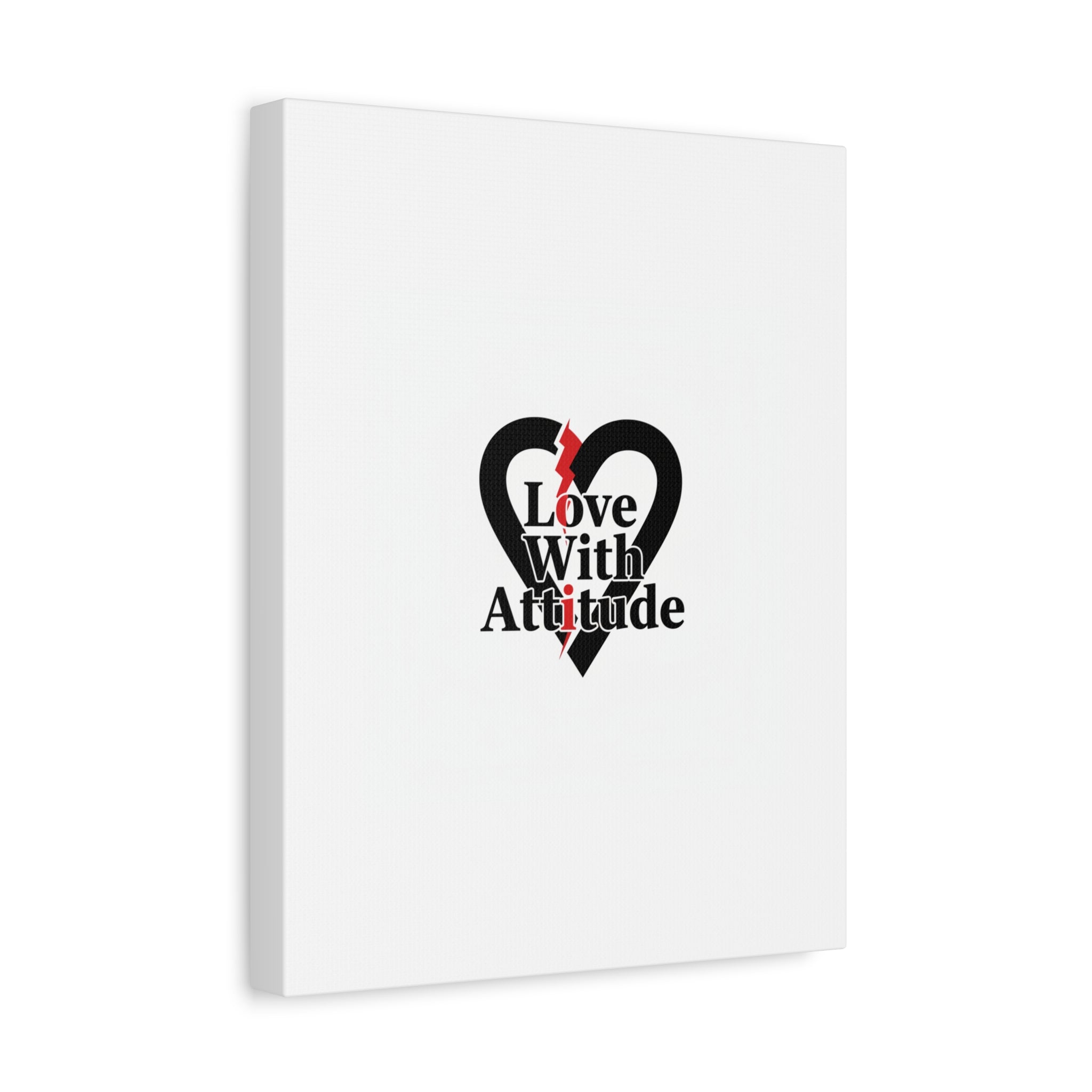 Chain Lightning Heart Canvas | punk heart, minimalist love icon