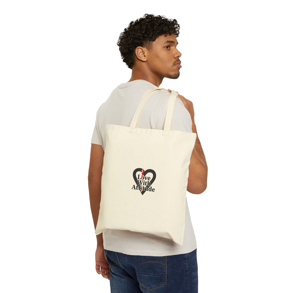 Chain Heart Graphic Tote | Modern Heart Design, Minimalist Punk Love Icon