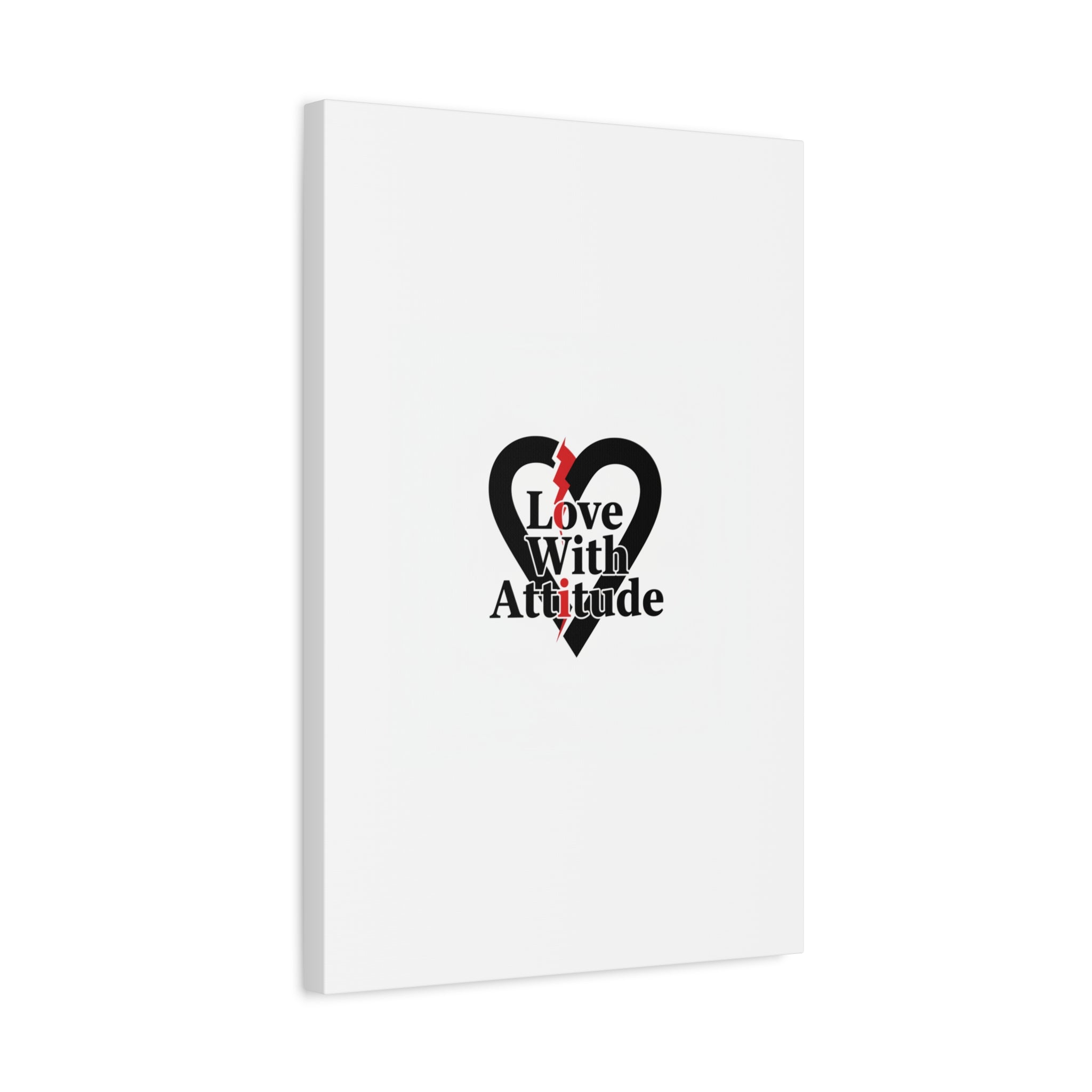 Chain Lightning Heart Canvas | punk heart, minimalist love icon