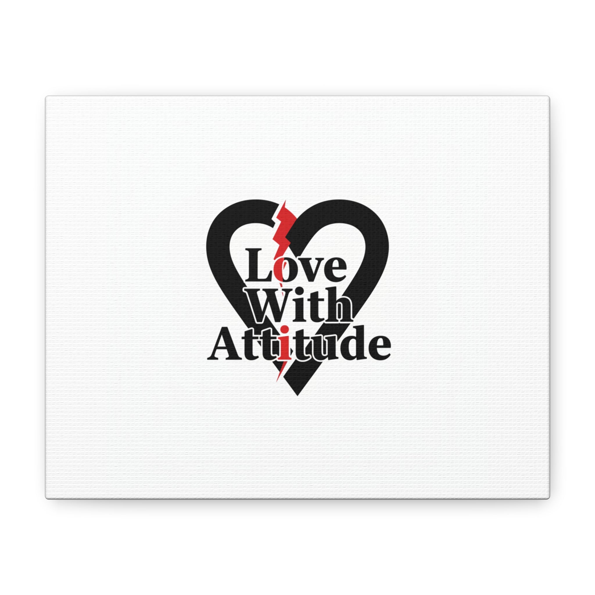 Chain Lightning Heart Canvas | punk heart, minimalist love icon