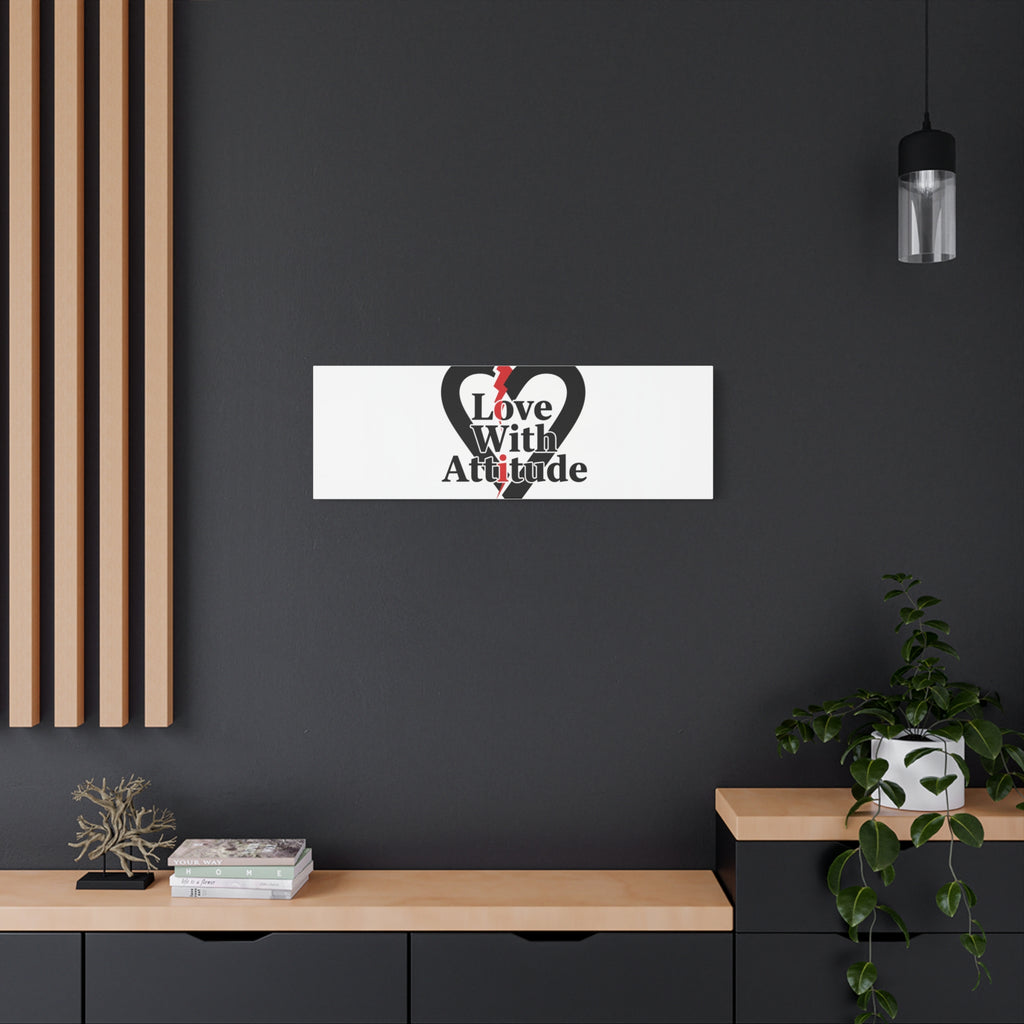 Chain Lightning Heart Canvas | punk heart, minimalist love icon