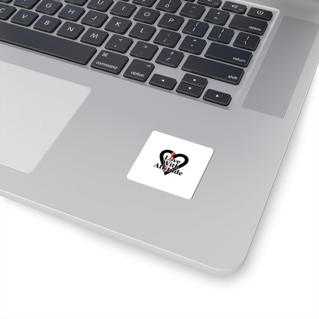Love With Attitude Kiss-Cut Stickers | alternative heart, minimalist love icon