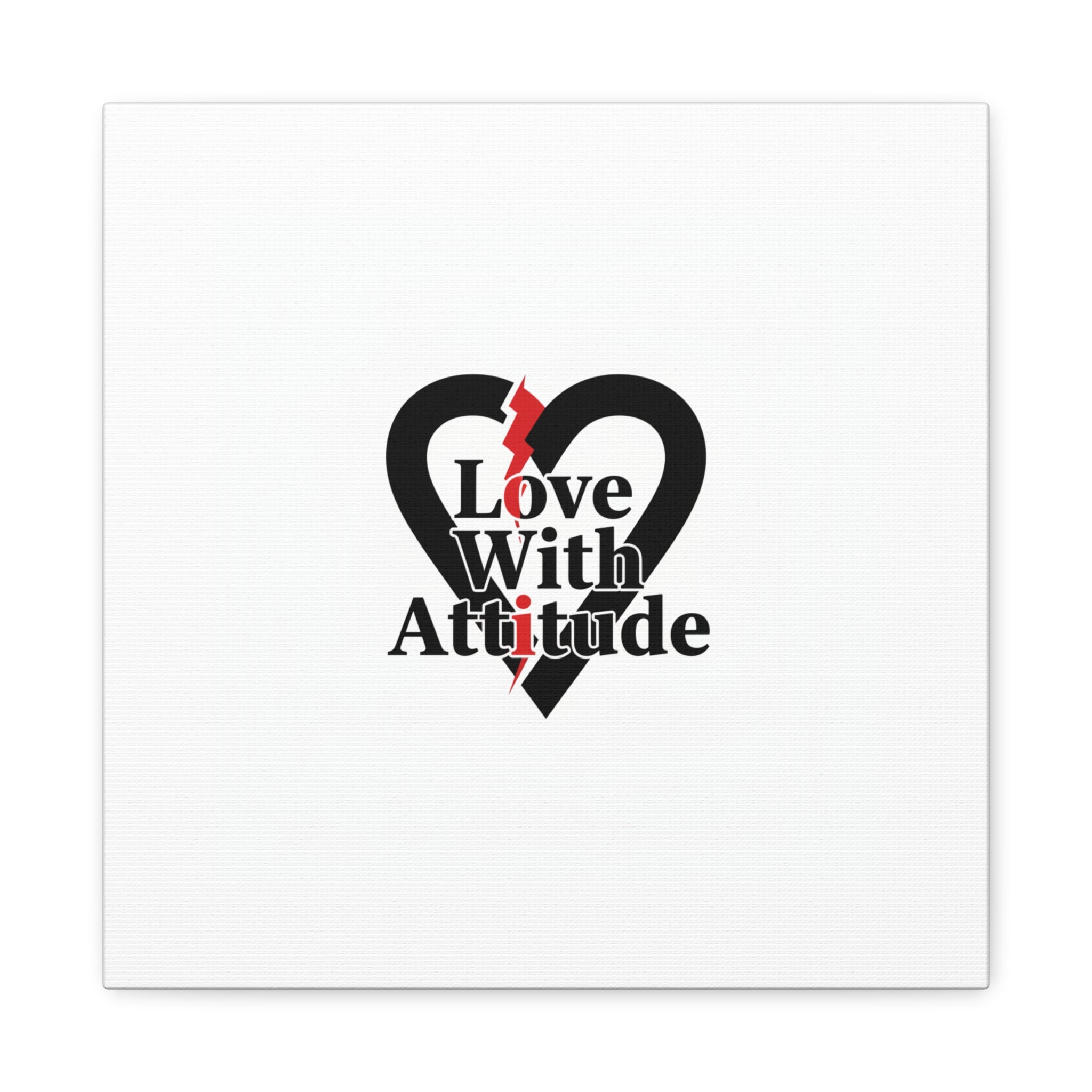 Chain Lightning Heart Canvas | punk heart, minimalist love icon