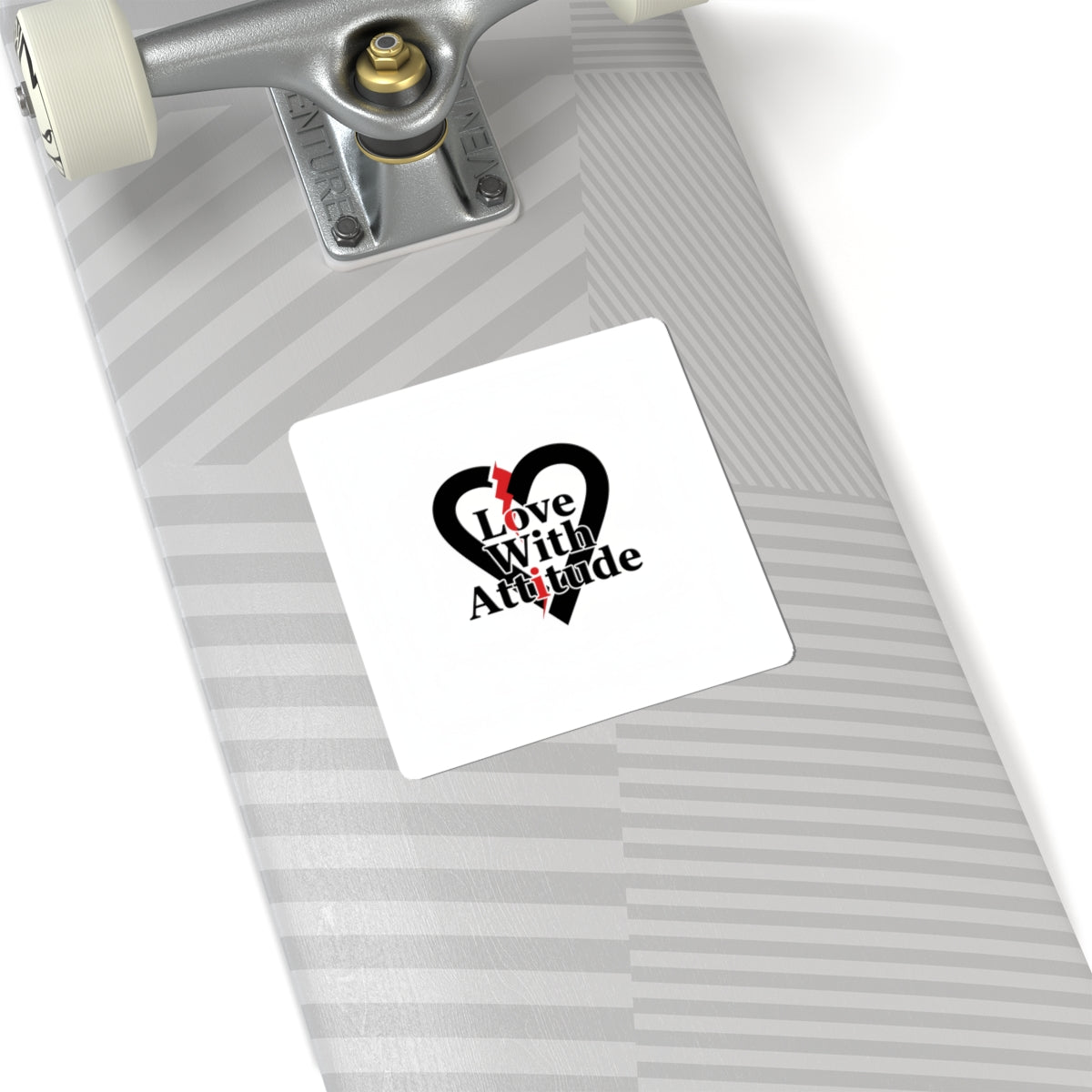 Love With Attitude Kiss-Cut Stickers | alternative heart, minimalist love icon