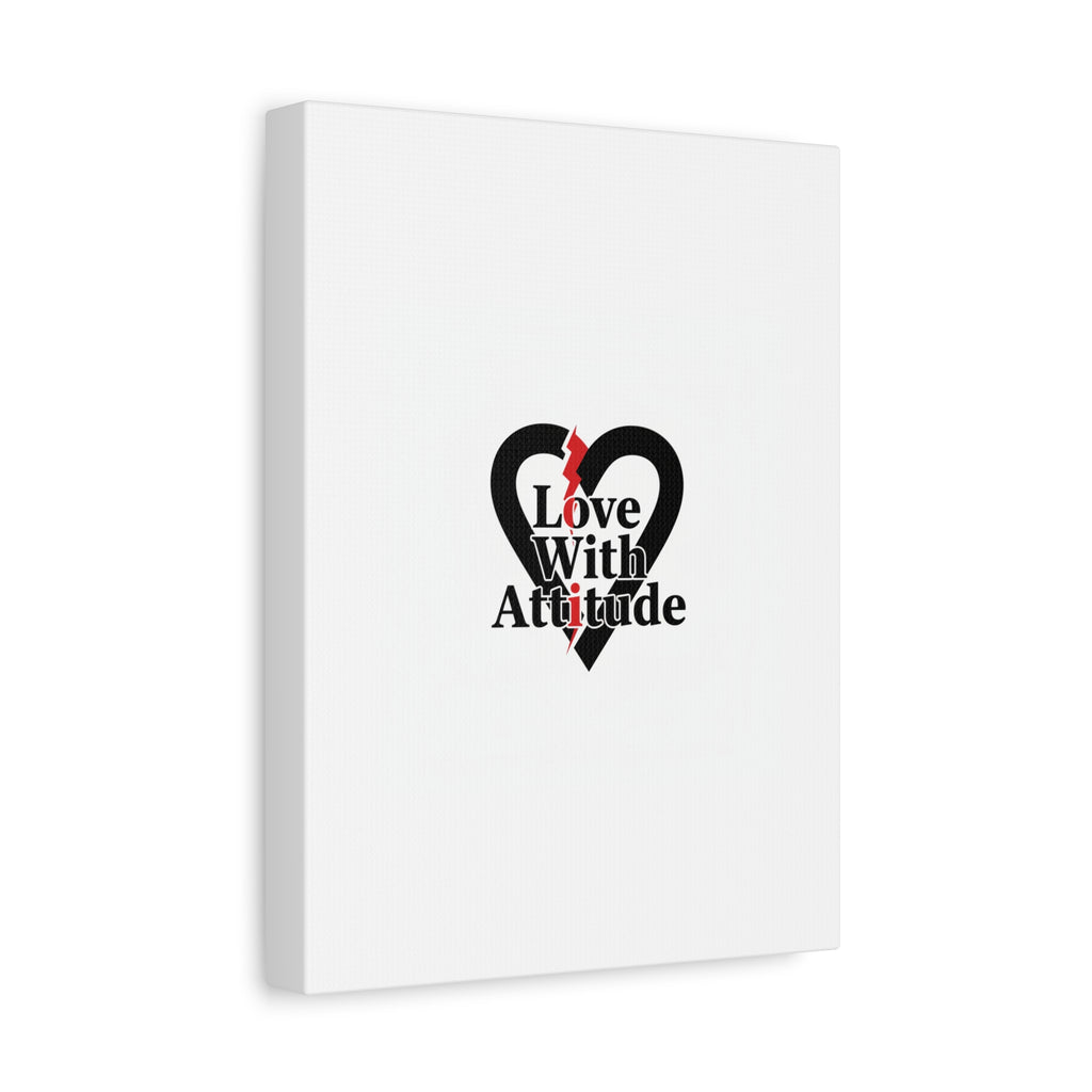 Chain Lightning Heart Canvas | punk heart, minimalist love icon