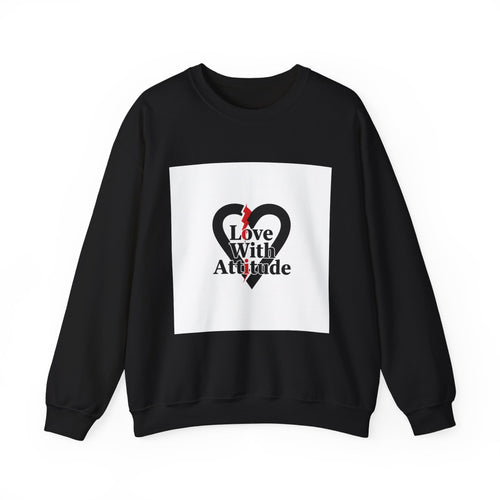 Chain Heart 'Love With Attitude' Sweatshirt | Alternative Heart, Minimalist Love Icon