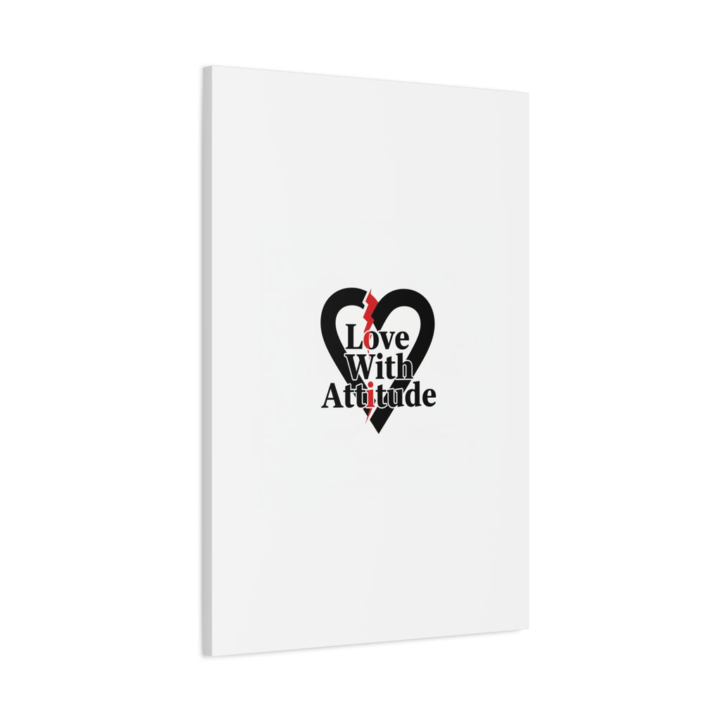Chain Lightning Heart Canvas | punk heart, minimalist love icon