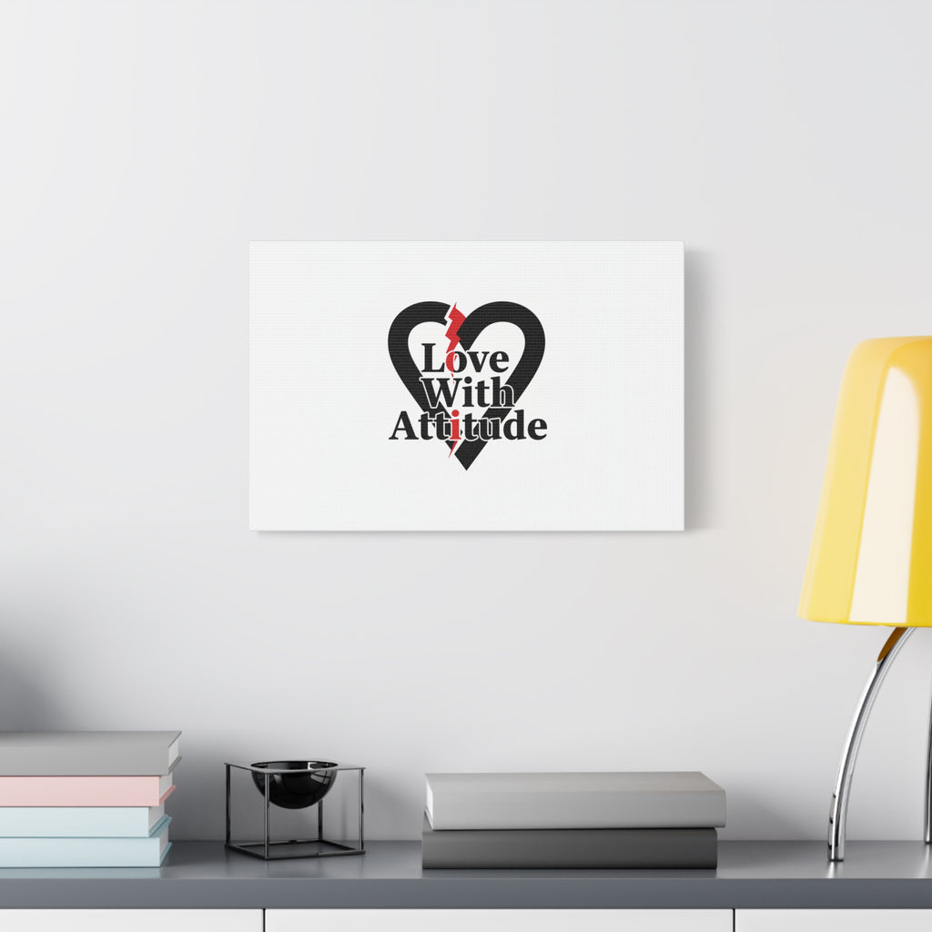 Chain Lightning Heart Canvas | punk heart, minimalist love icon