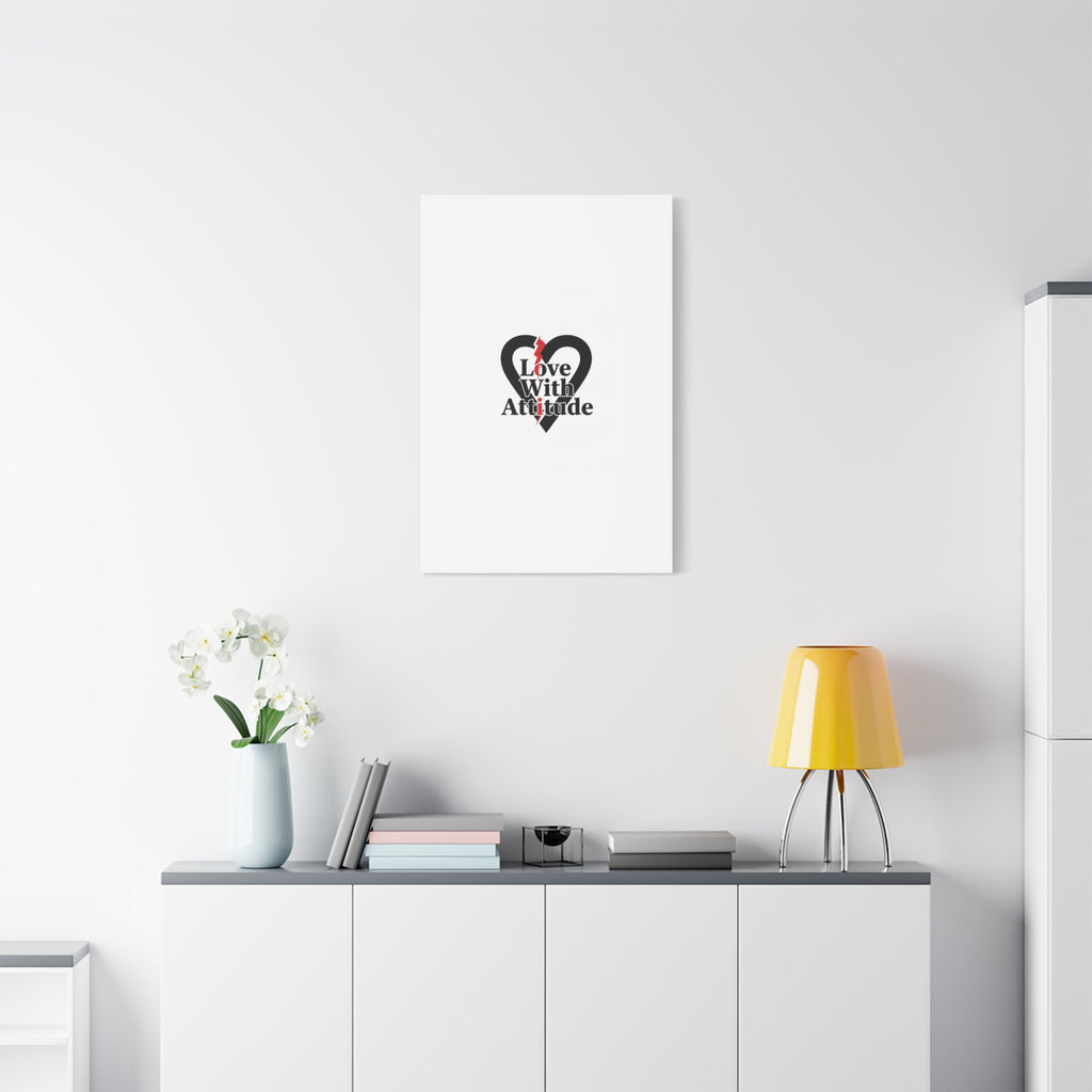 Chain Lightning Heart Canvas | punk heart, minimalist love icon
