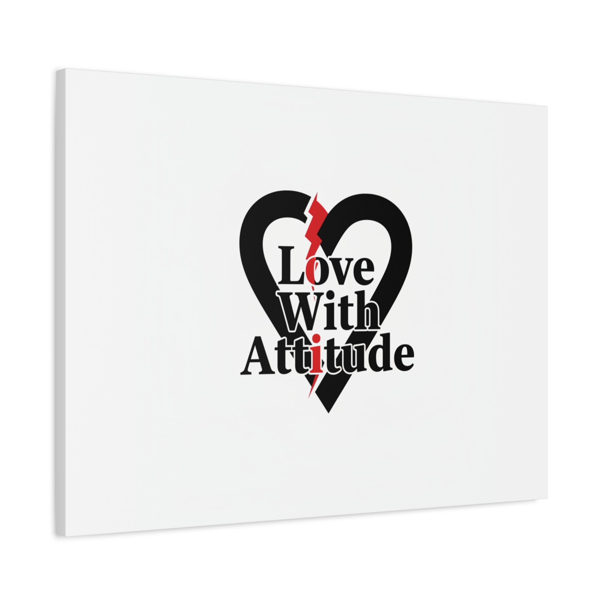 Chain Lightning Heart Canvas | punk heart, minimalist love icon