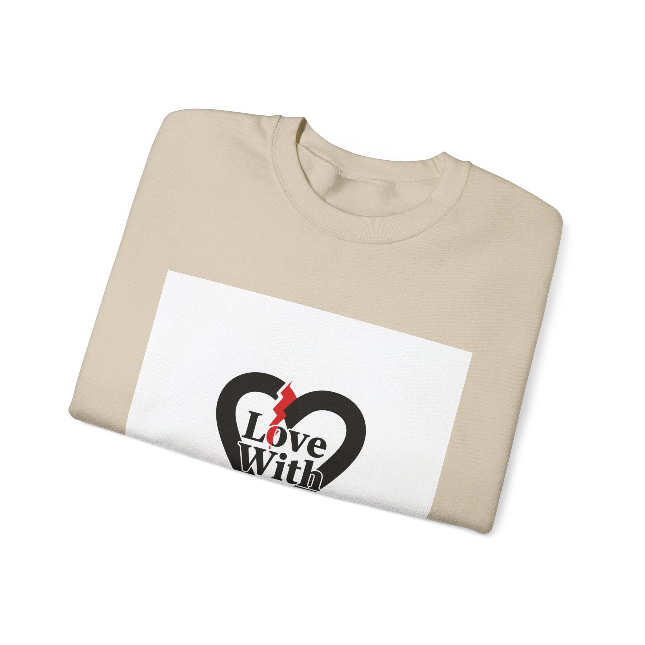 Chain Heart 'Love With Attitude' Sweatshirt | Alternative Heart, Minimalist Love Icon