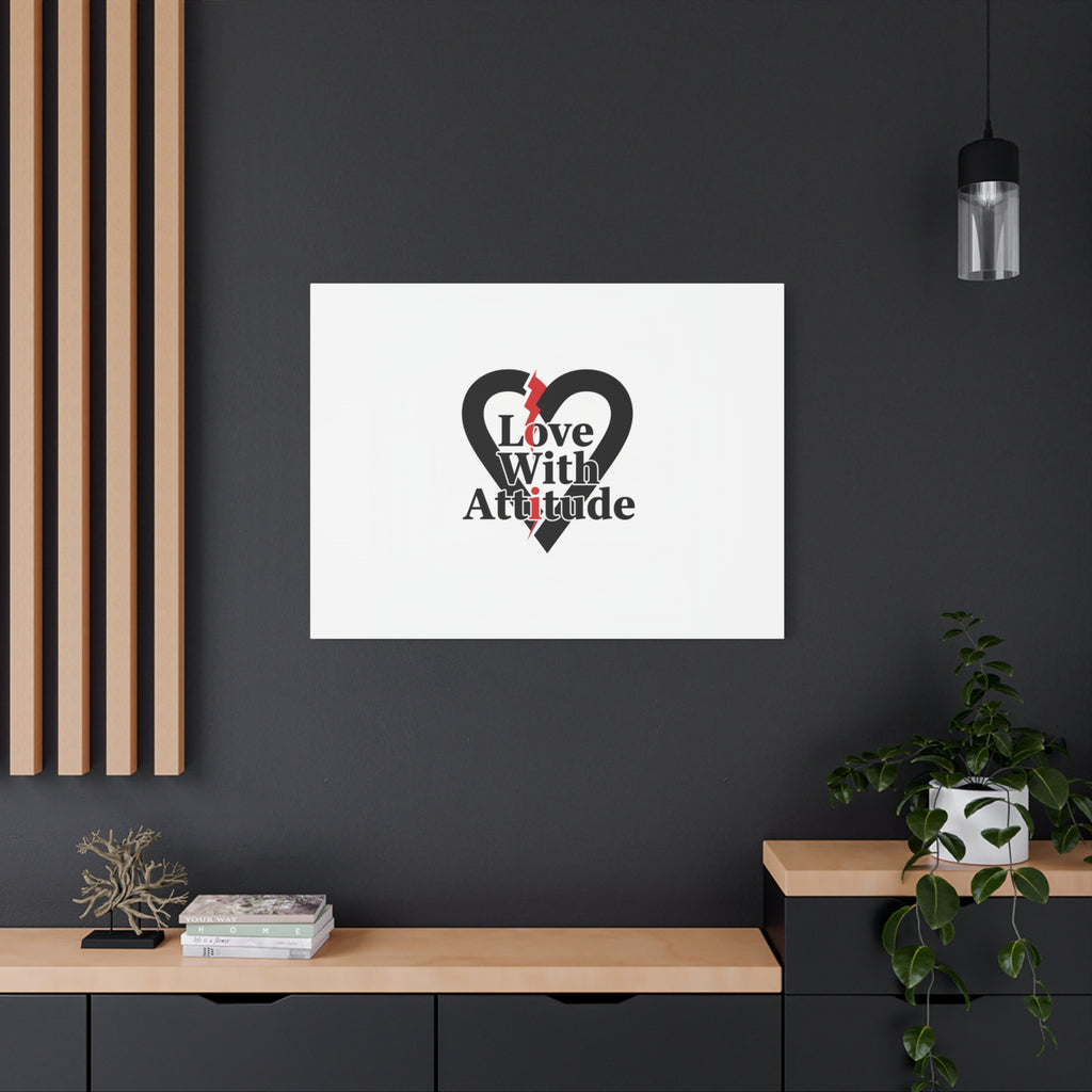 Chain Lightning Heart Canvas | punk heart, minimalist love icon
