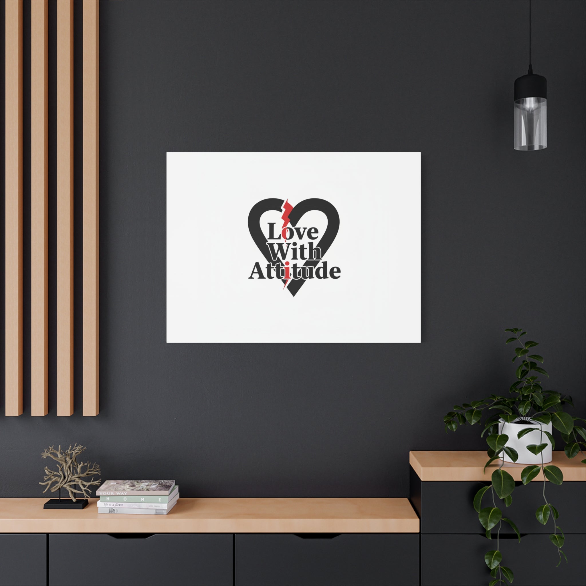 Chain Lightning Heart Canvas | punk heart, minimalist love icon