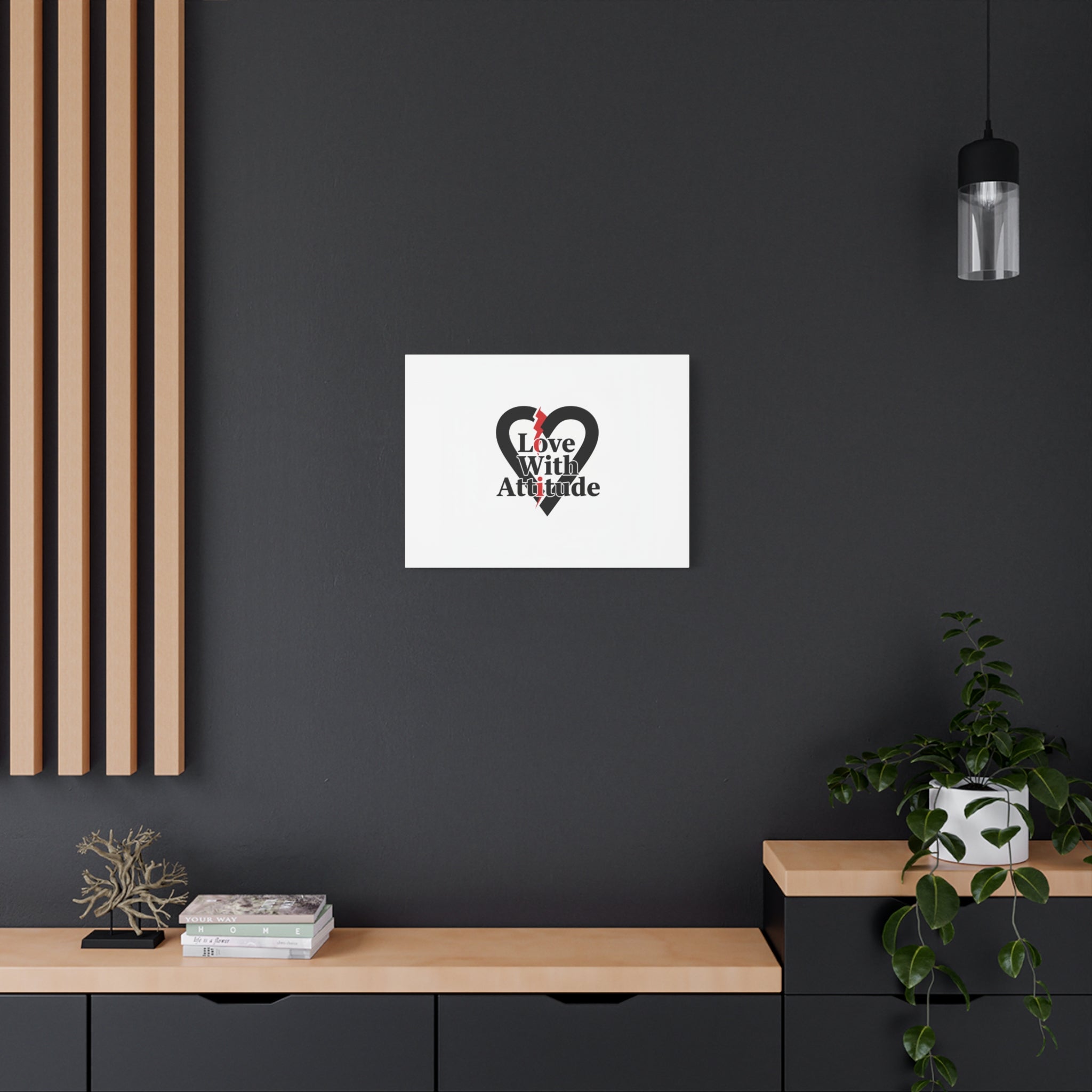 Chain Lightning Heart Canvas | punk heart, minimalist love icon