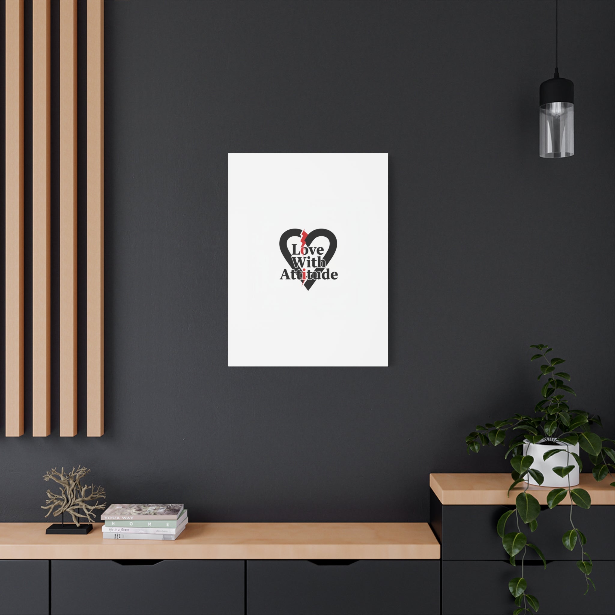 Chain Lightning Heart Canvas | punk heart, minimalist love icon