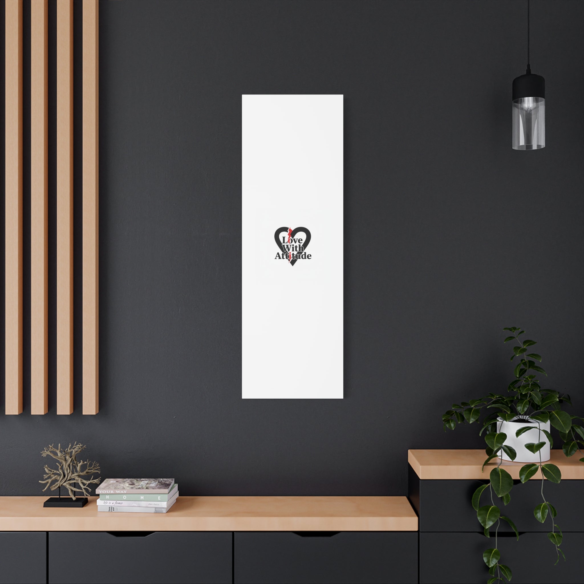 Chain Lightning Heart Canvas | punk heart, minimalist love icon