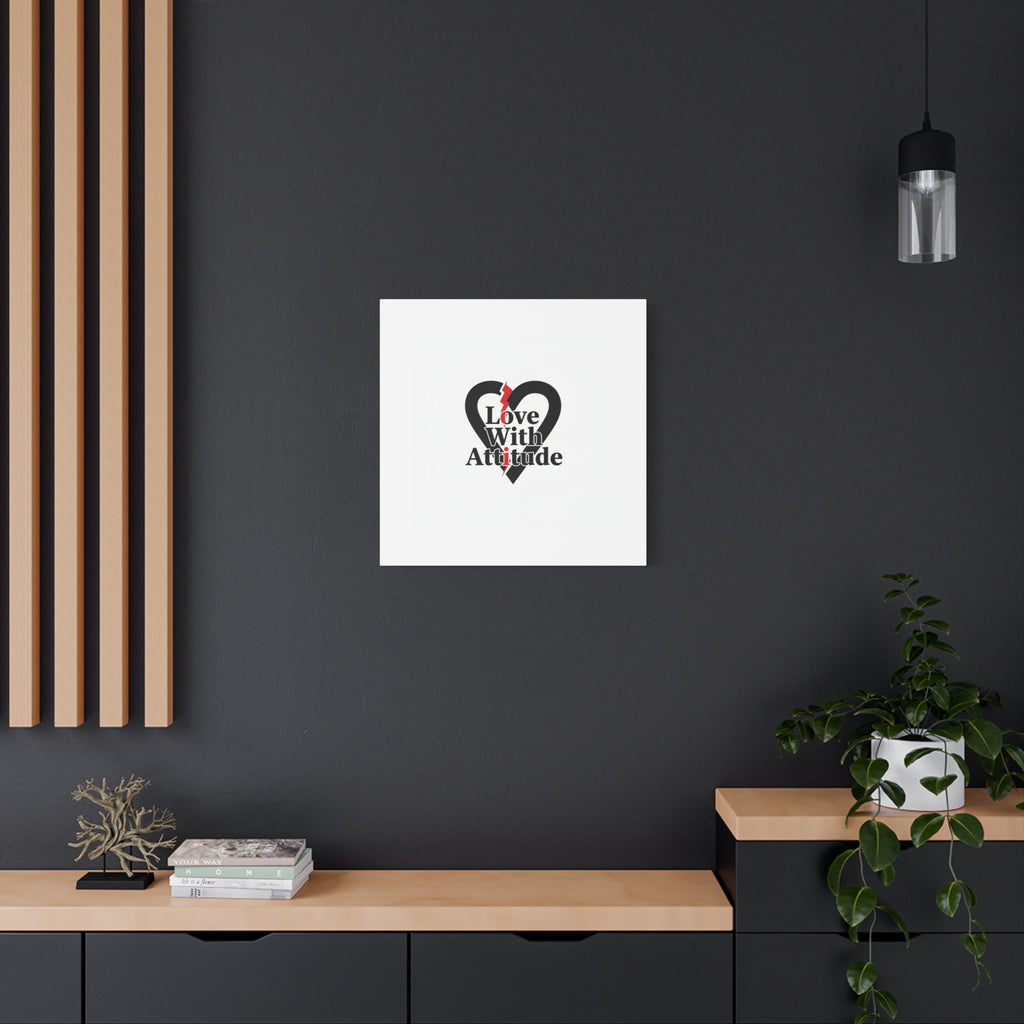 Chain Lightning Heart Canvas | punk heart, minimalist love icon