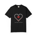 Unisex plaggfarget T-skjorte
