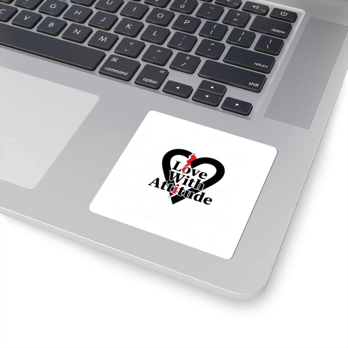 Love With Attitude Kiss-Cut Stickers | alternative heart, minimalist love icon