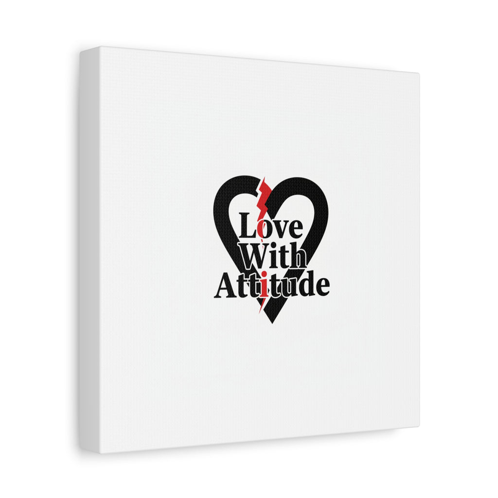 Chain Lightning Heart Canvas | punk heart, minimalist love icon