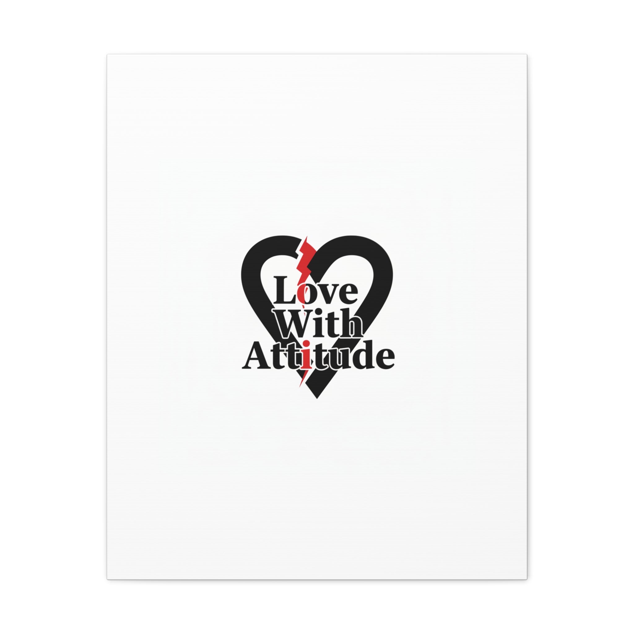 Chain Lightning Heart Canvas | punk heart, minimalist love icon