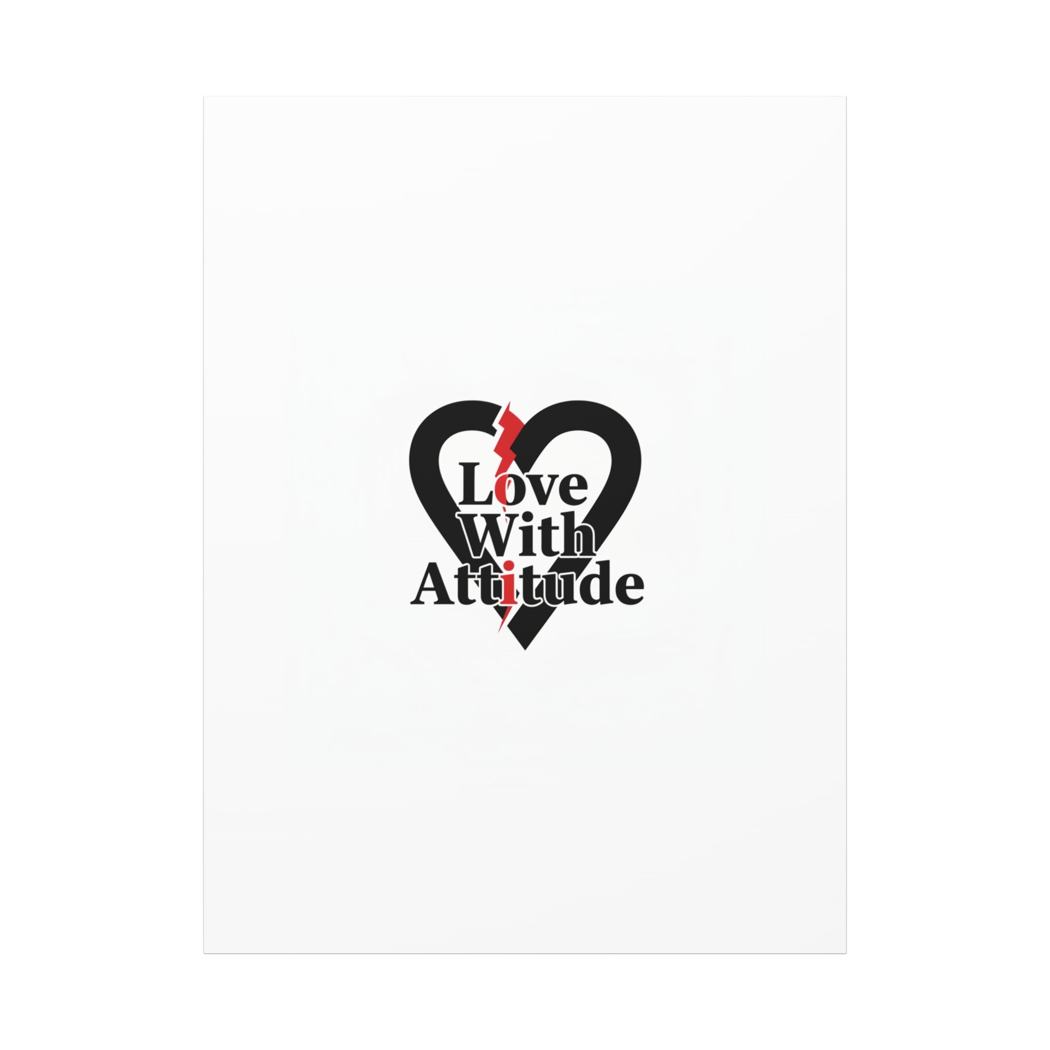 Chain Lightning Heart Canvas | punk heart, minimalist love icon