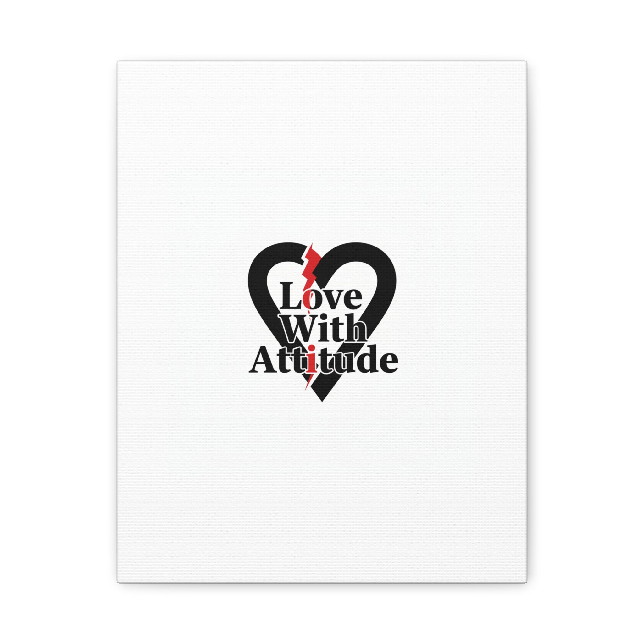 Chain Lightning Heart Canvas | punk heart, minimalist love icon