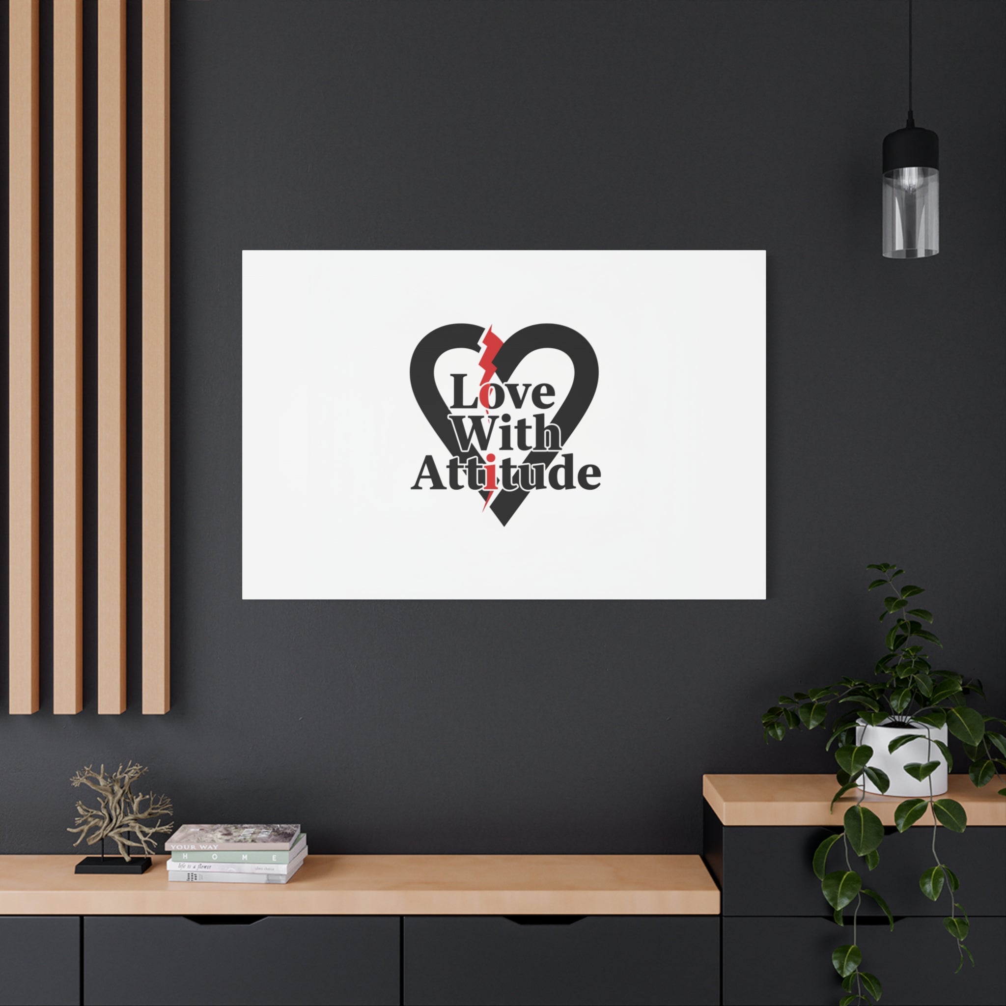 Chain Lightning Heart Canvas | punk heart, minimalist love icon