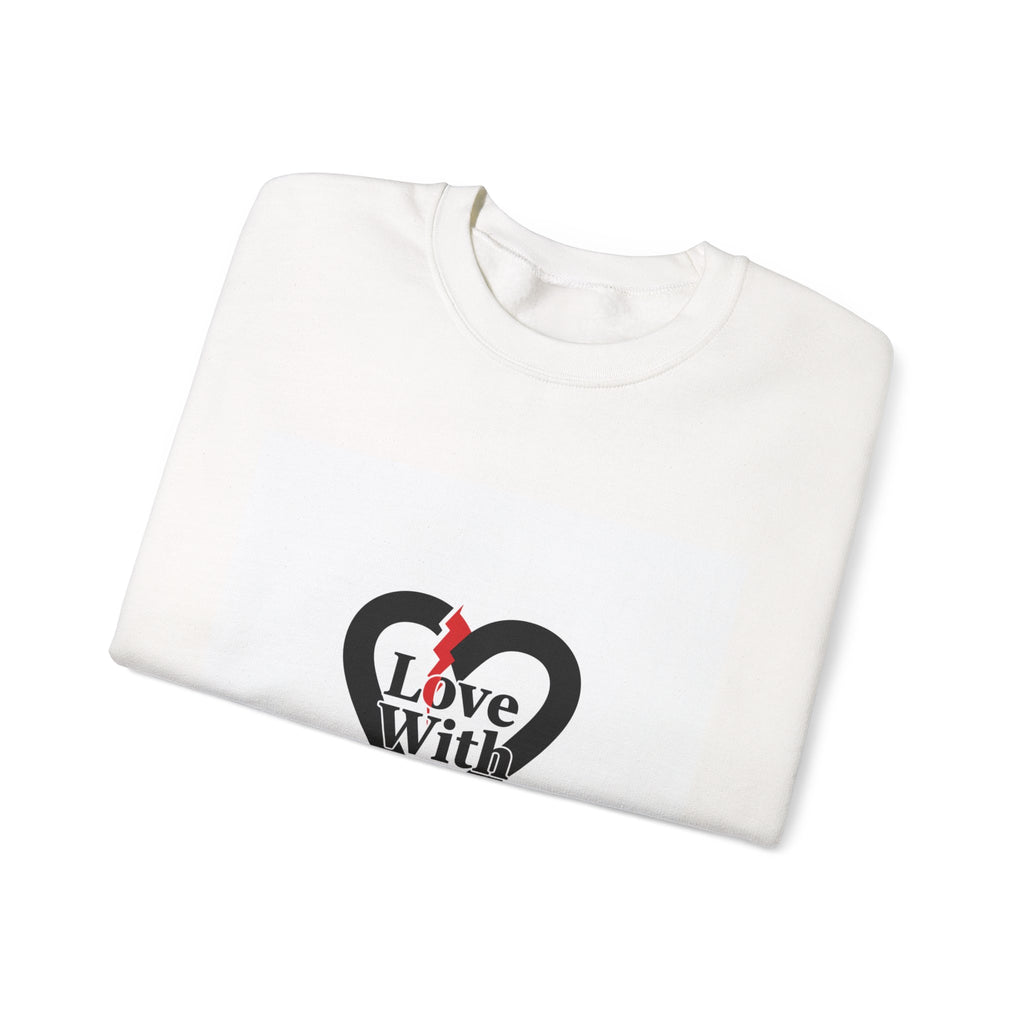 Chain Heart 'Love With Attitude' Sweatshirt | Alternative Heart, Minimalist Love Icon