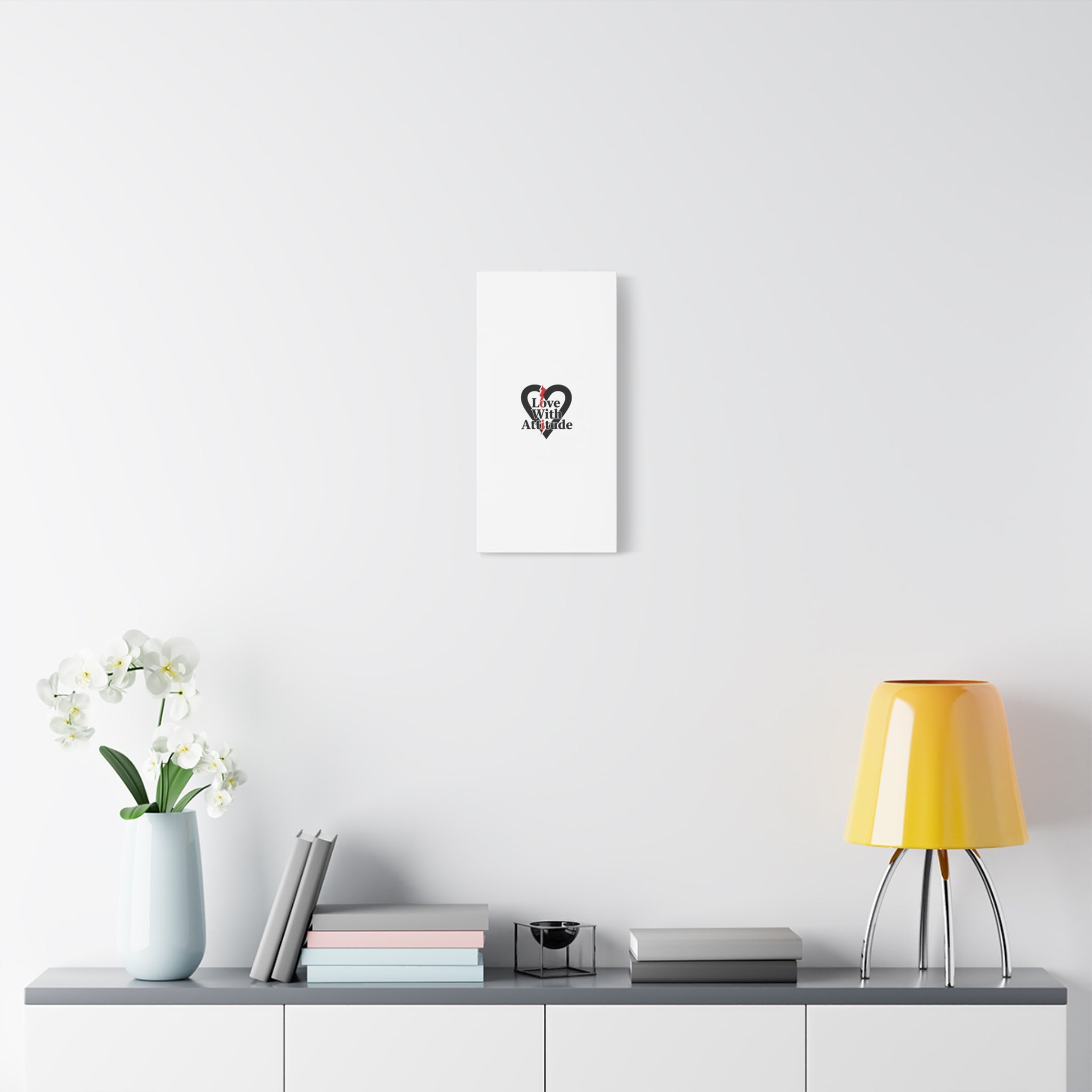 Chain Lightning Heart Canvas | punk heart, minimalist love icon