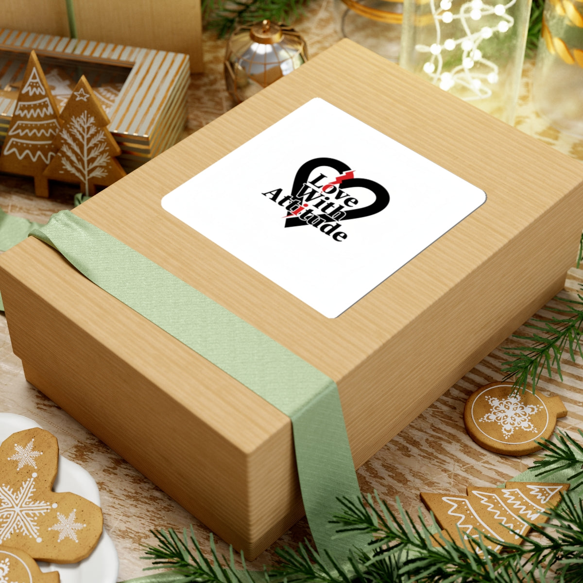 Love With Attitude Kiss-Cut Stickers | alternative heart, minimalist love icon