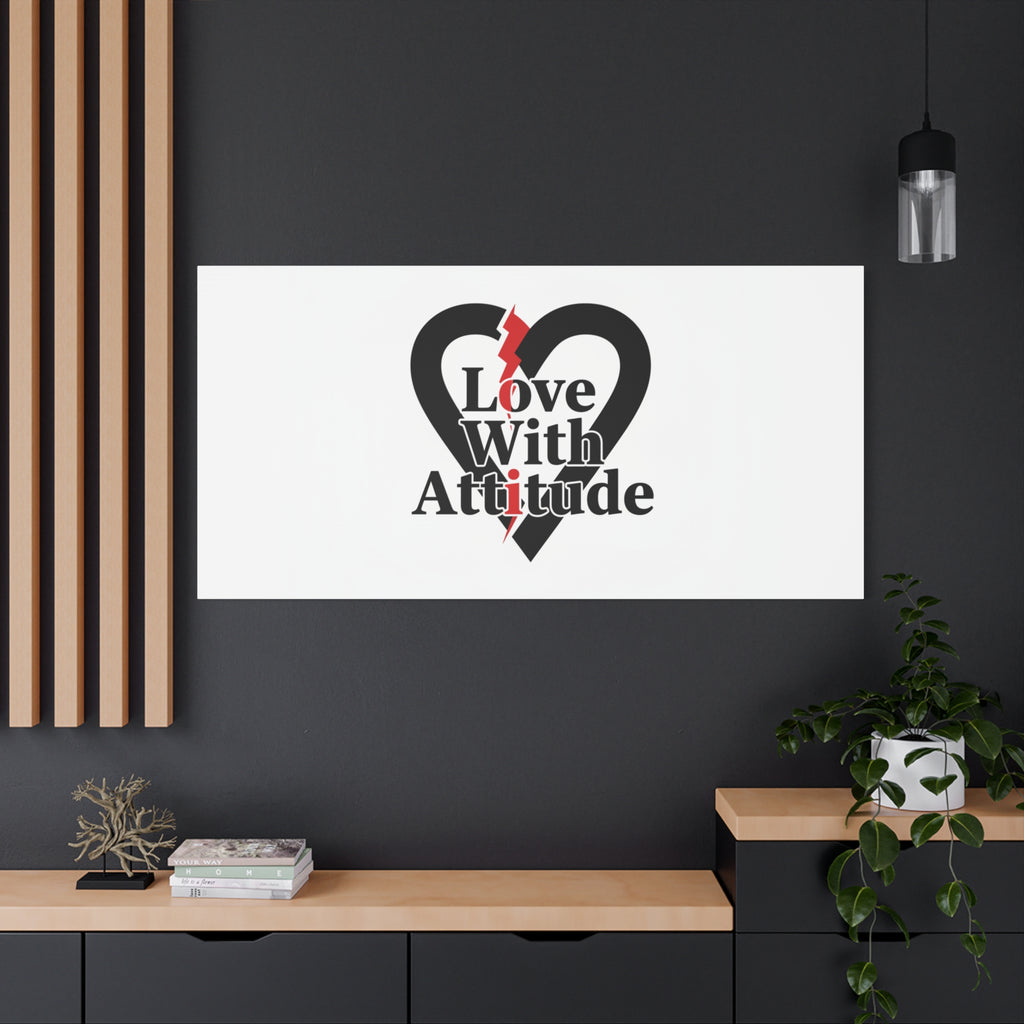 Chain Lightning Heart Canvas | punk heart, minimalist love icon