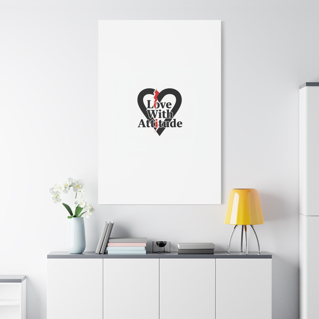 Chain Lightning Heart Canvas | punk heart, minimalist love icon