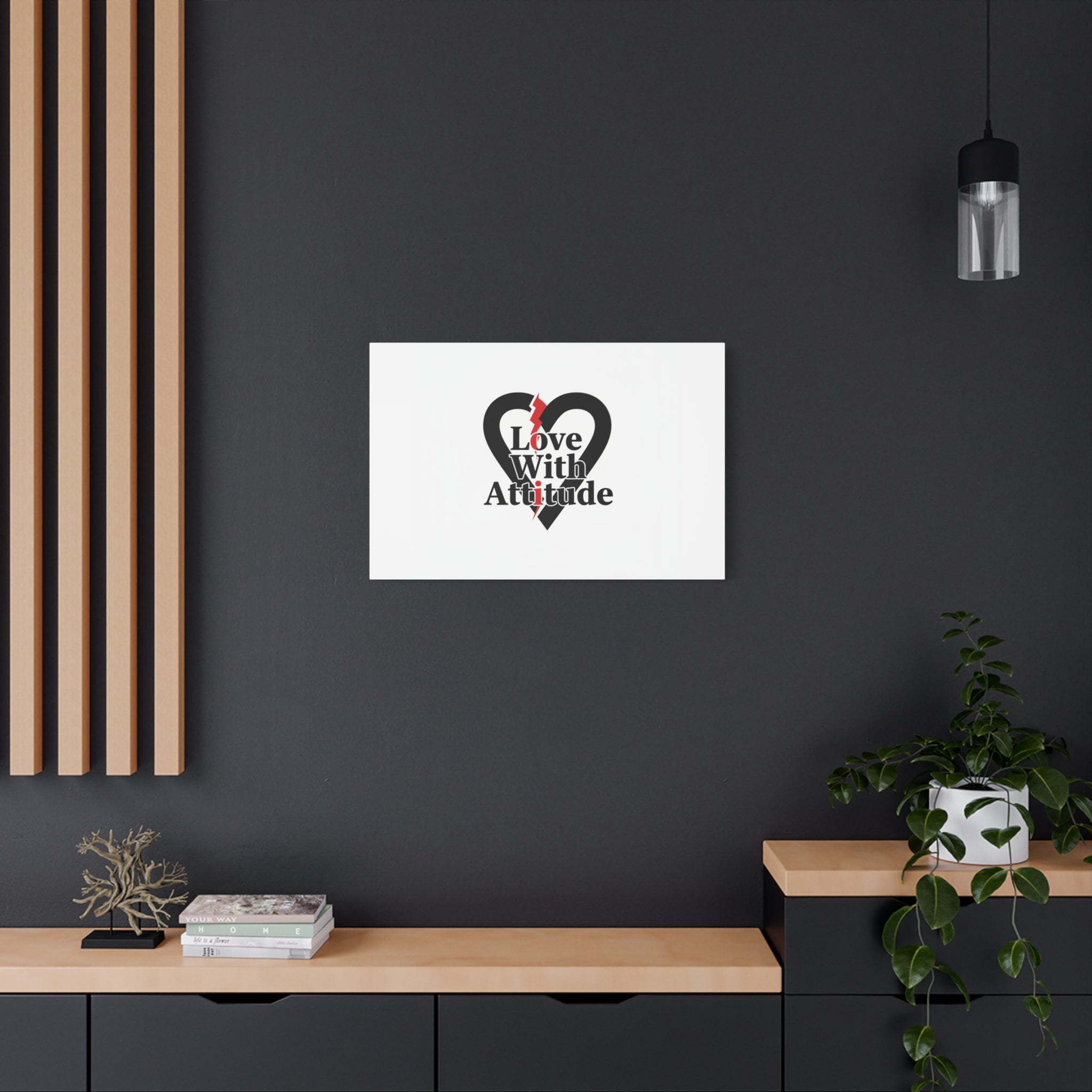 Chain Lightning Heart Canvas | punk heart, minimalist love icon