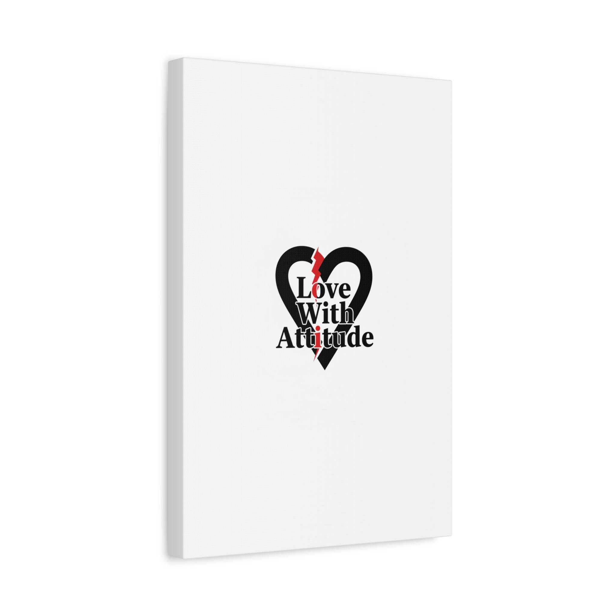 Chain Lightning Heart Canvas | punk heart, minimalist love icon