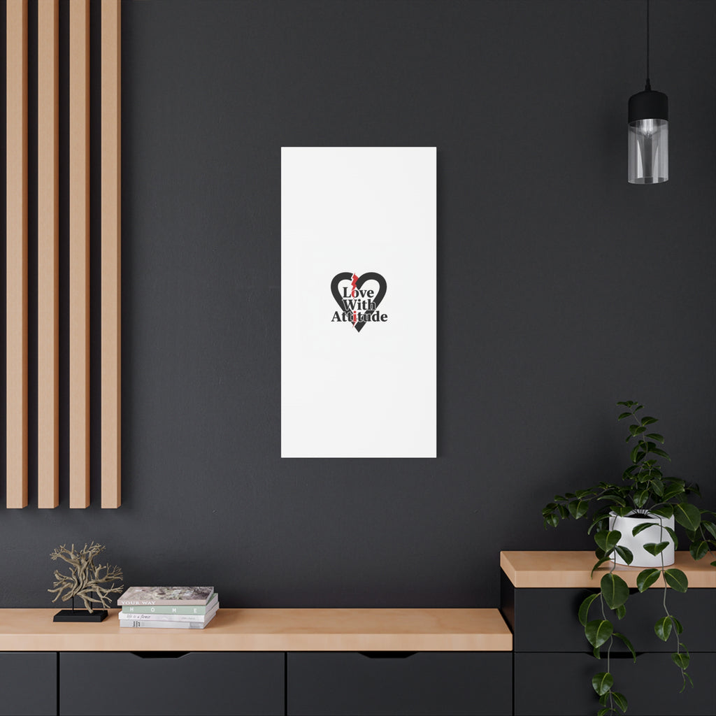 Chain Lightning Heart Canvas | punk heart, minimalist love icon