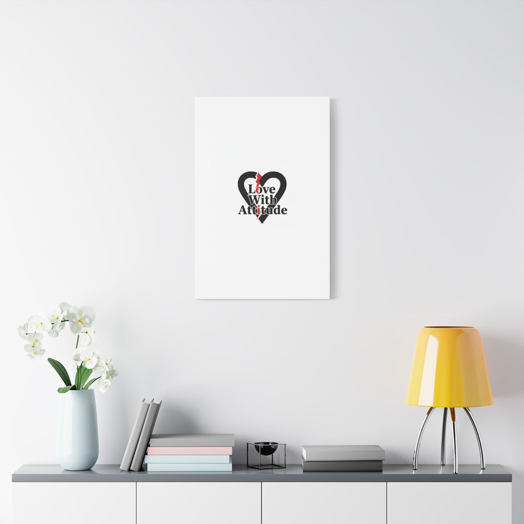 Chain Lightning Heart Canvas | punk heart, minimalist love icon