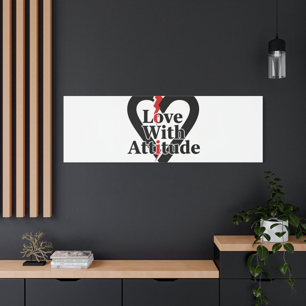 Chain Lightning Heart Canvas | punk heart, minimalist love icon