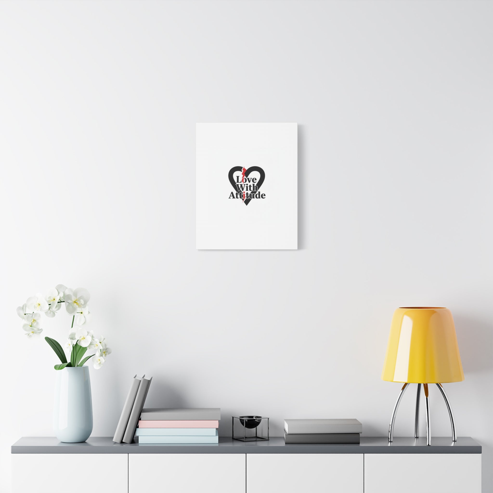 Chain Lightning Heart Canvas | punk heart, minimalist love icon
