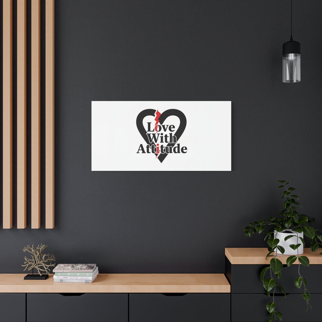Chain Lightning Heart Canvas | punk heart, minimalist love icon