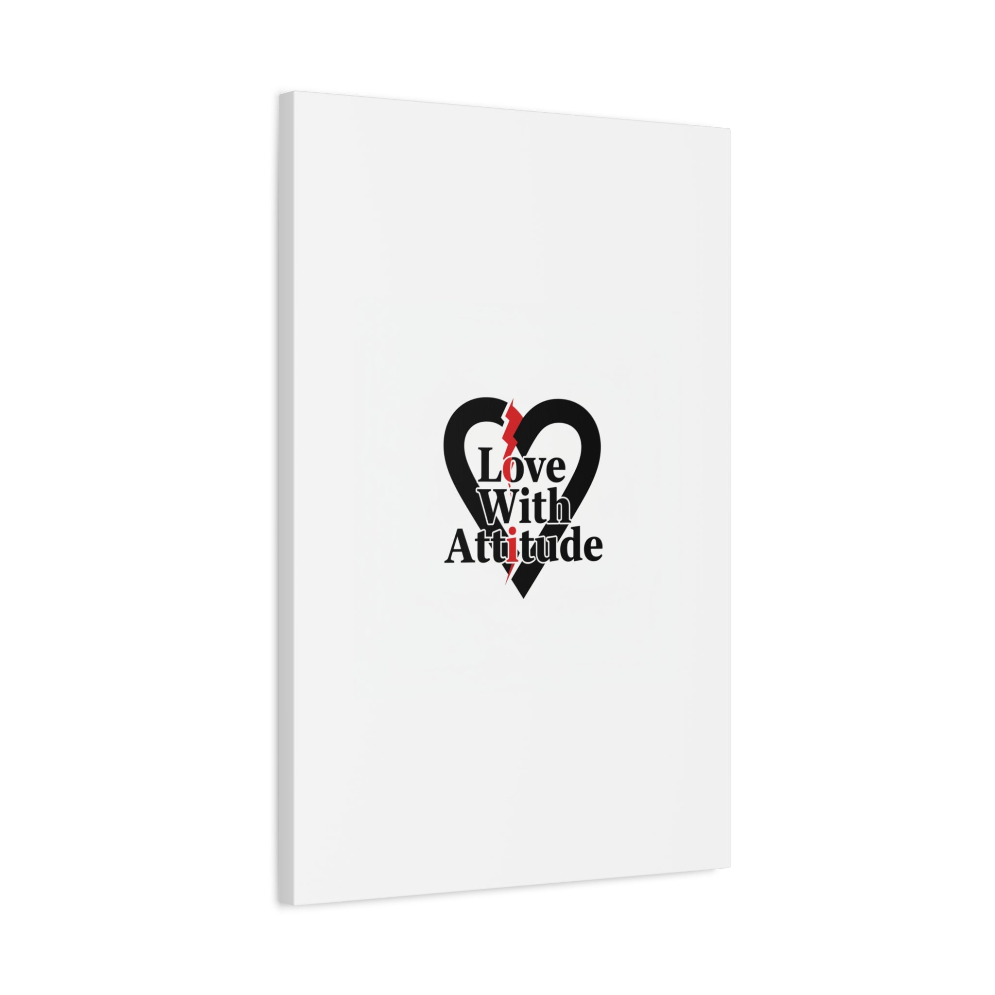 Chain Lightning Heart Canvas | punk heart, minimalist love icon