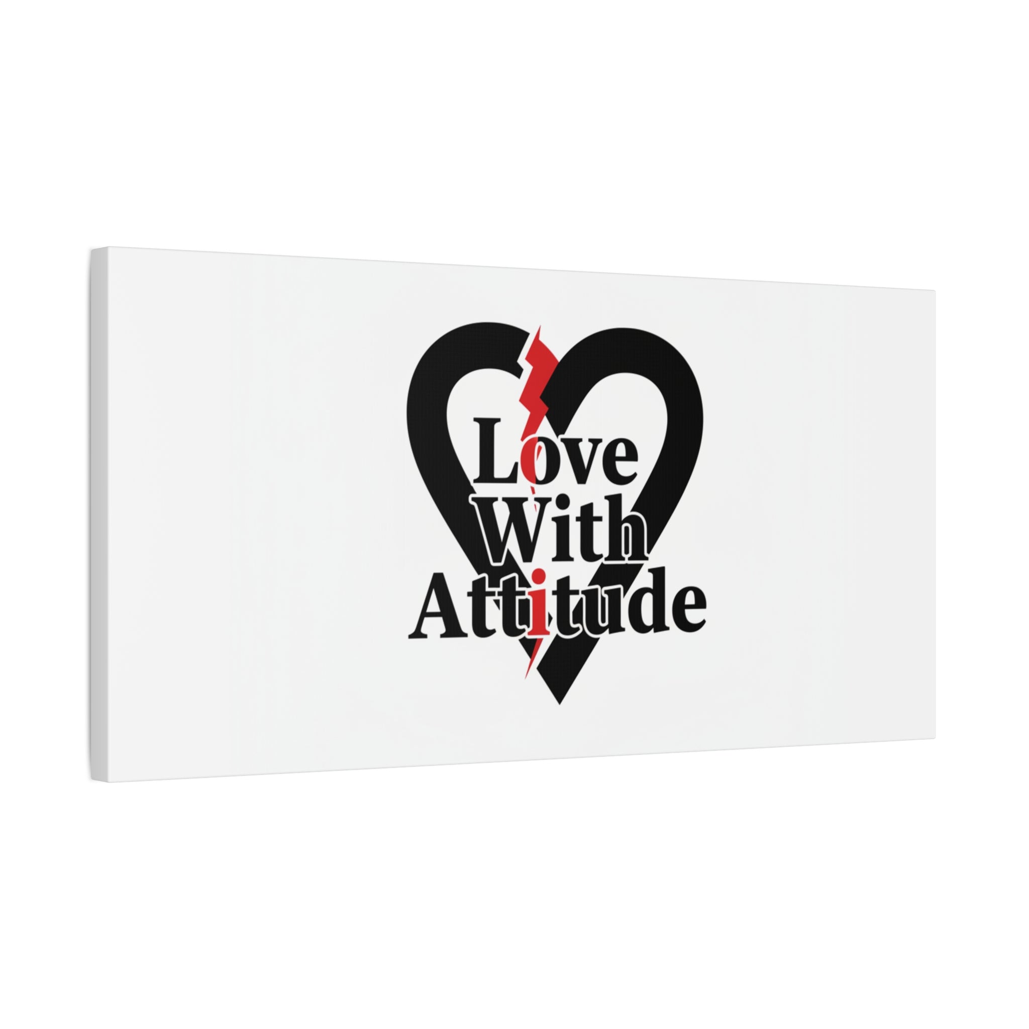 Chain Lightning Heart Canvas | punk heart, minimalist love icon