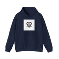 Chain Heart Graphic Hoodie | Minimalist Punk Heart, Modern Heart Design