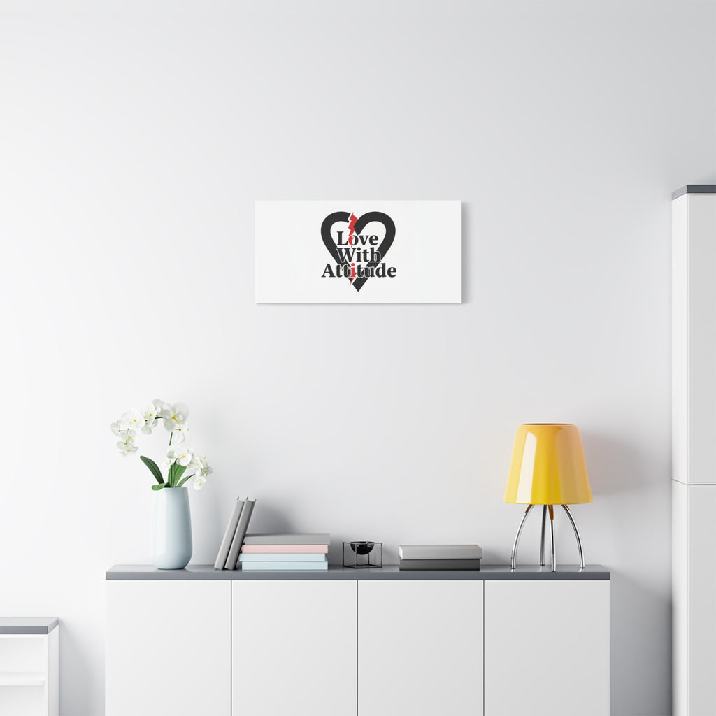 Chain Lightning Heart Canvas | punk heart, minimalist love icon