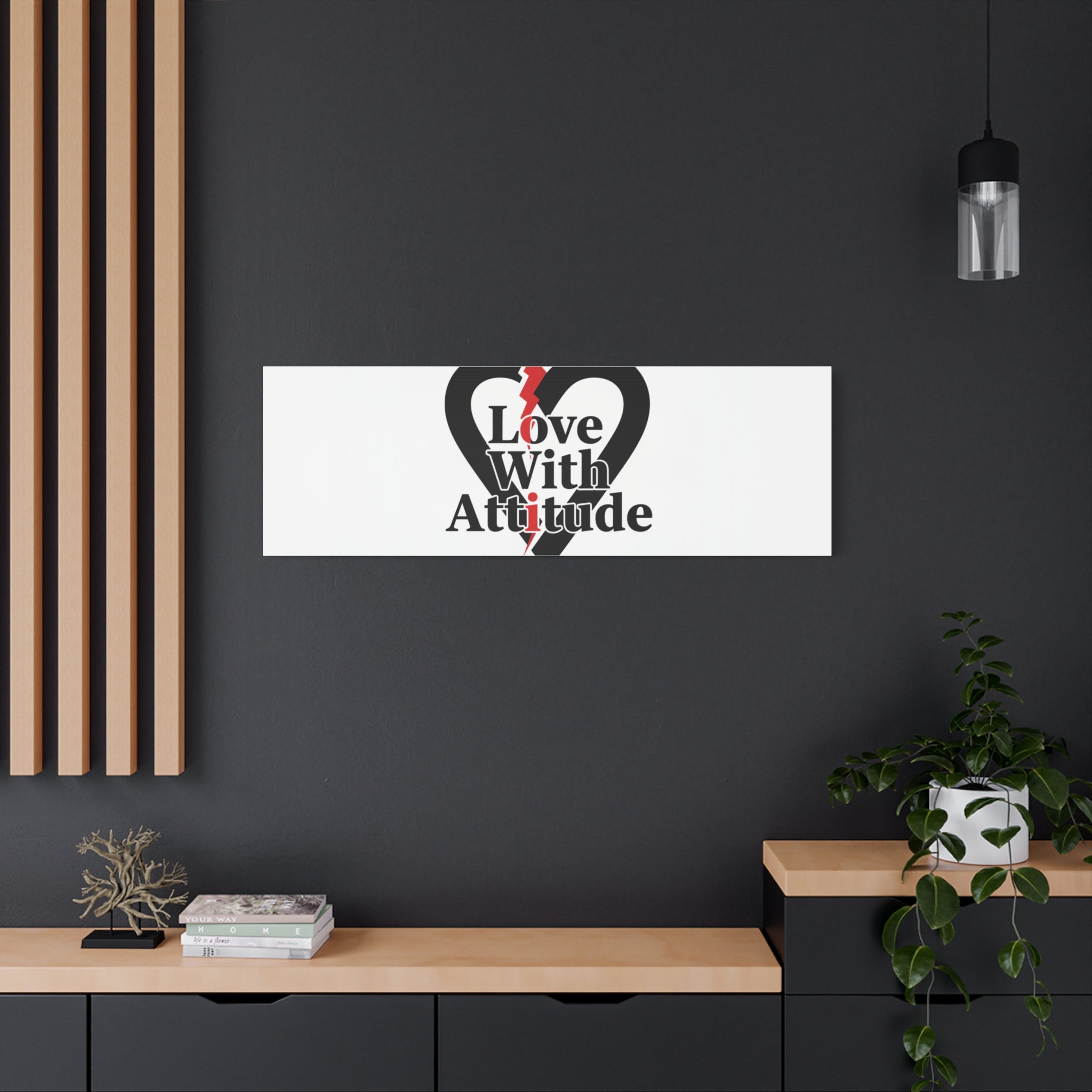 Chain Lightning Heart Canvas | punk heart, minimalist love icon