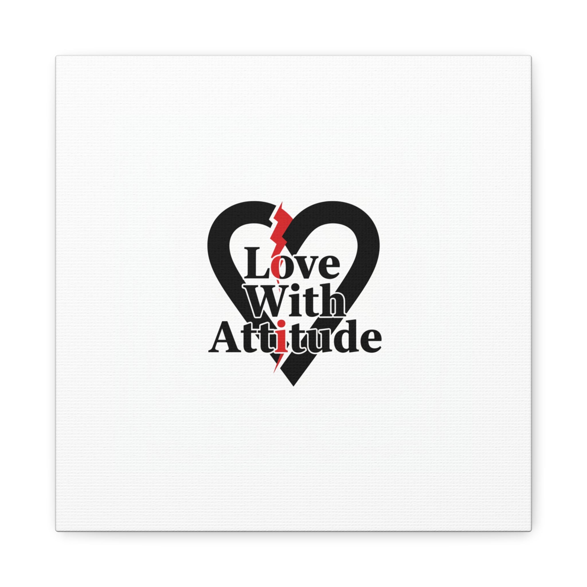 Chain Lightning Heart Canvas | punk heart, minimalist love icon